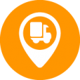 WEBICONS7 Truck in a location bubble