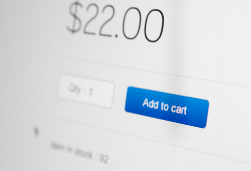 Example of how a custom webstore checkout will look. There is a $22 item to be added to the cart here.