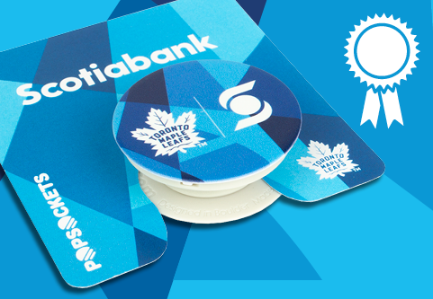 Blog Thumbnail of Scotiabank and Toronto Maple Leafs co-branded Pop Socket