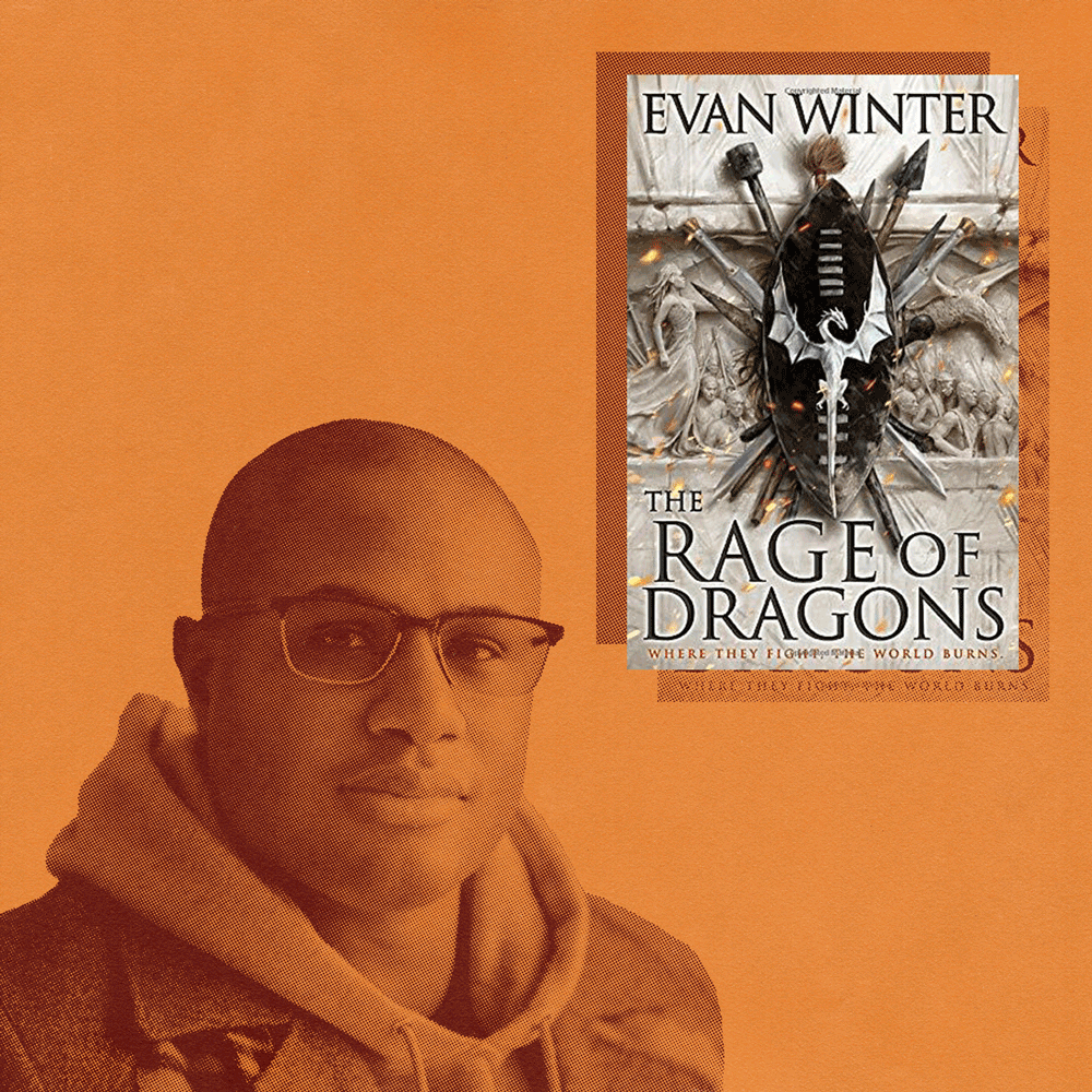 The Rage of Dragons with background of black canadian author Evan Winter