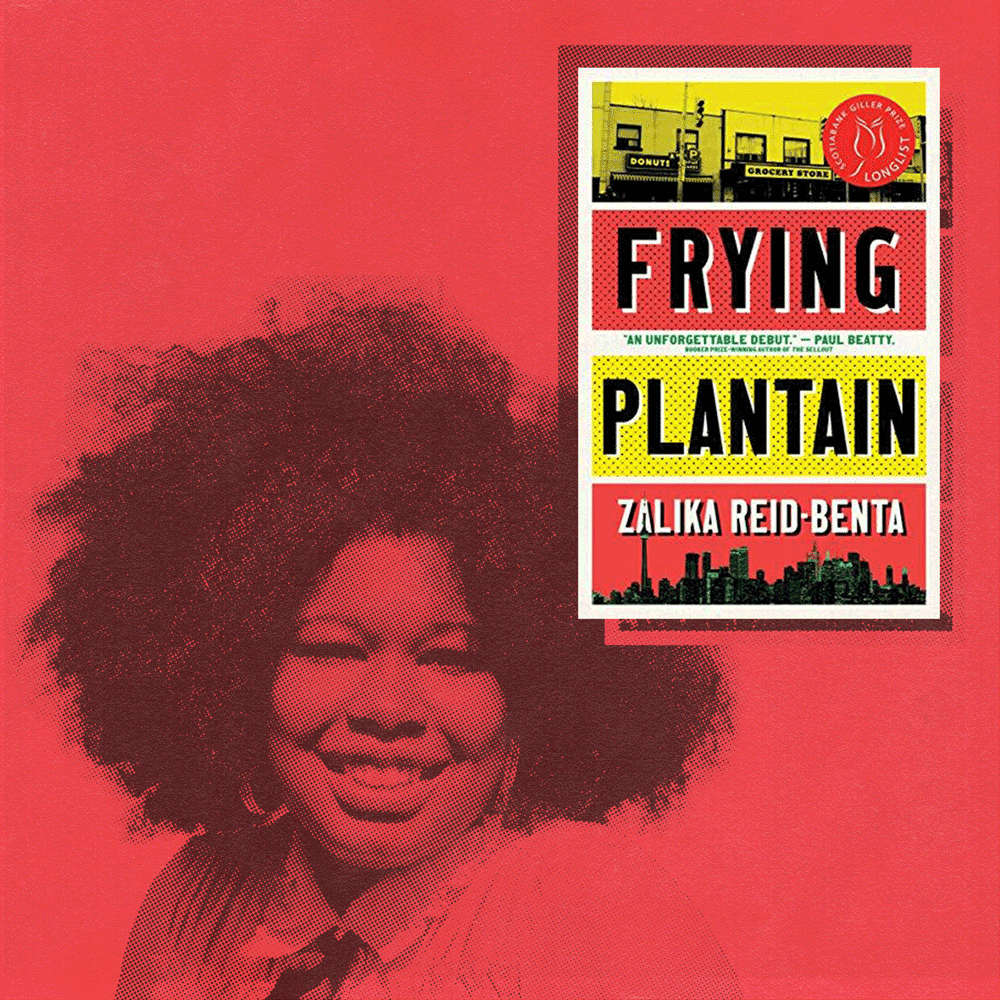 frying plantain book with background image of the author Reid-Benta
