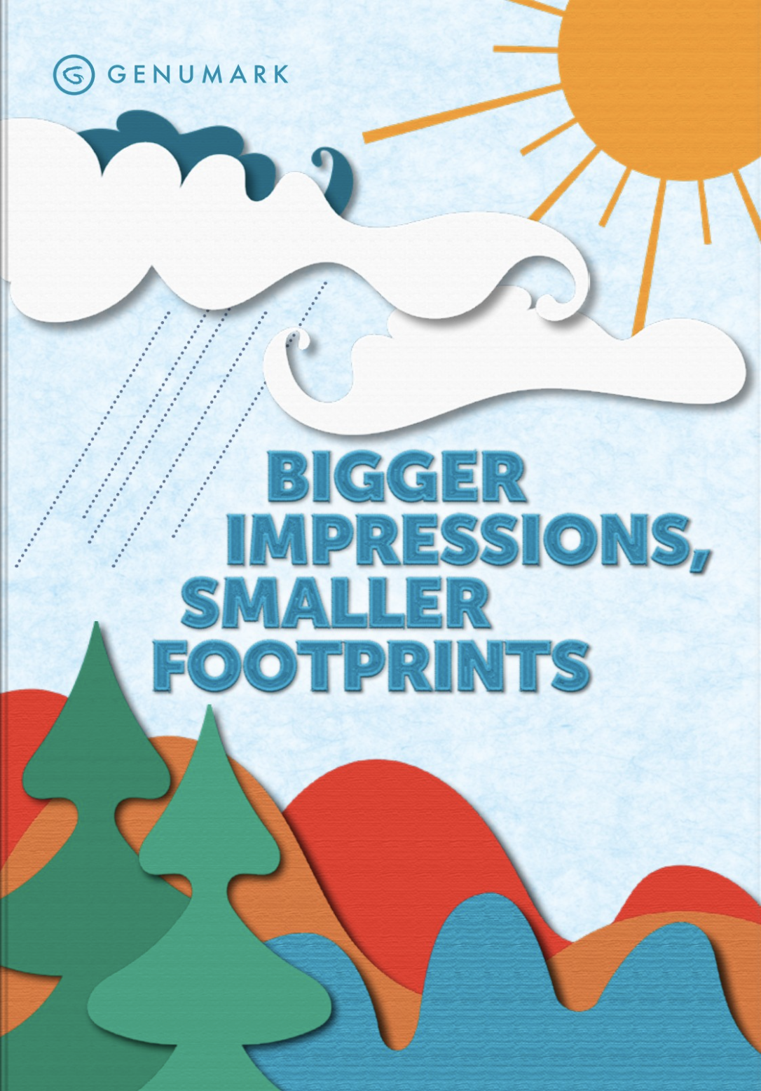 bigger impressions, smaller footprints cover page with a felt looking design. Our sustainability guide