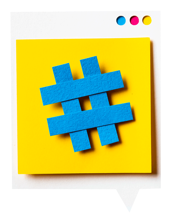 texture blue hashtag on yellow background