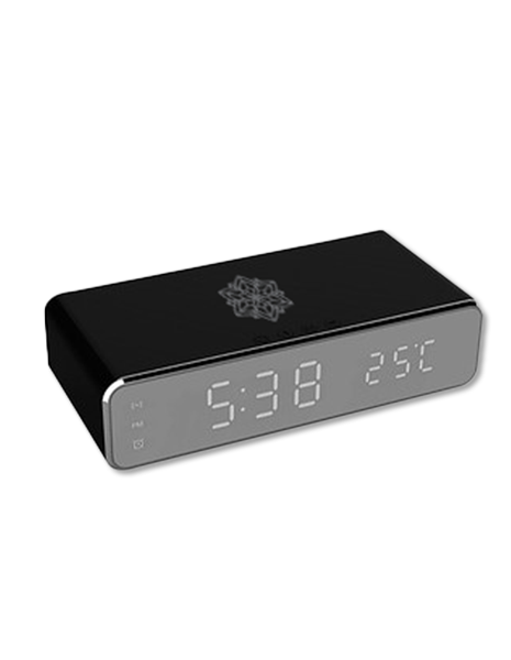 Wireless charging clock decorated with snowflake logo